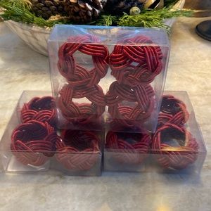 NWT Set of Twelve Napkin Rings by Raz Imports